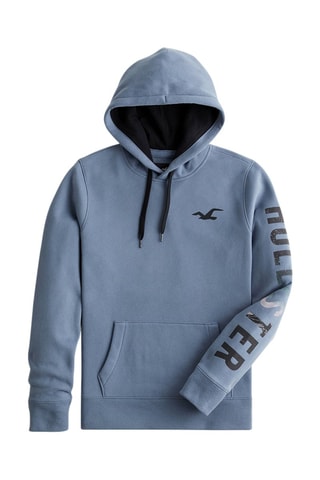 Sweat à capuche - Bleu-gris