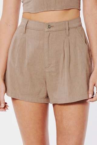 Short taille haute - Marron