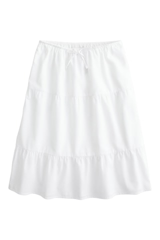 Jupe midi - Blanc