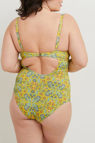 Maillot 1 pièce coques Malice - Jaune