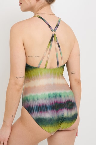 Maillot 1 pièce tie and dye coques Nuance - Vert