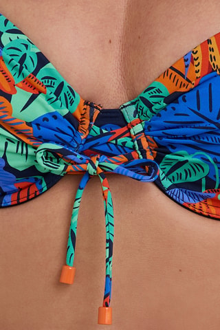 Haut de maillot coques Noa - Bleu et orange