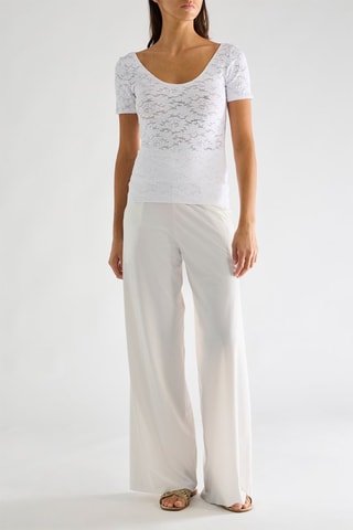 Pantalon taille haute Penda - Ecume