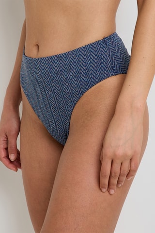 Bas de maillot taille haute Ninon - Bleu
