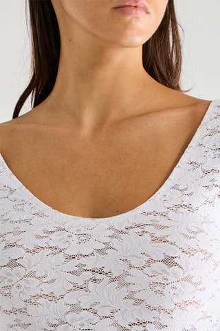 Top en dentelle Yann - Blanc
