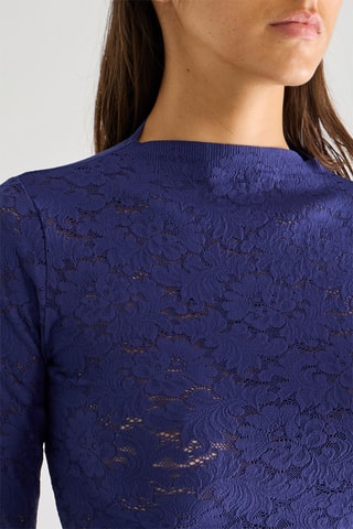 Top en dentelle Gips - Encre