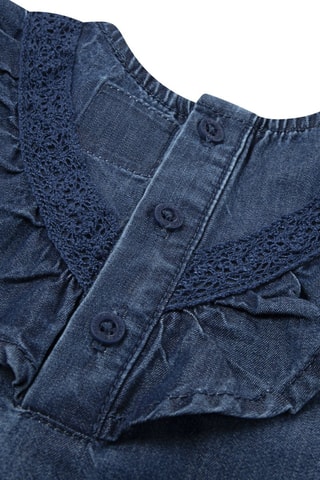 Abito e bloomer in jeans - Bianco, rosso e blu