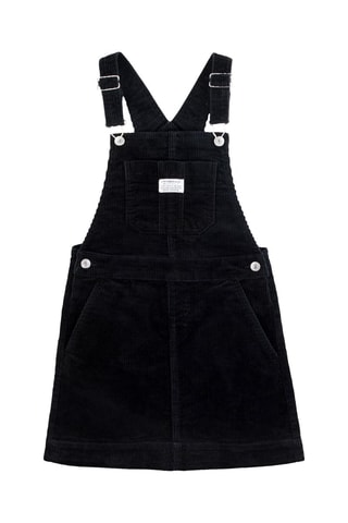 Abito salopette in velluto - Nero