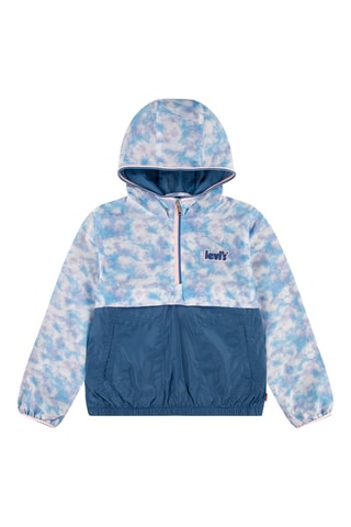 Giacca a vento tie and dye - Bianco e blu