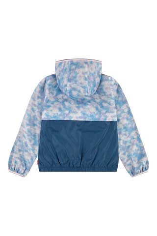 Giacca a vento tie and dye - Bianco e blu