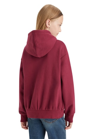 Felpa con cappuccio in cotone bio - Rosso