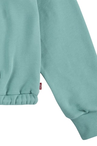 Felpa con cerniera in cotone bio - Verde