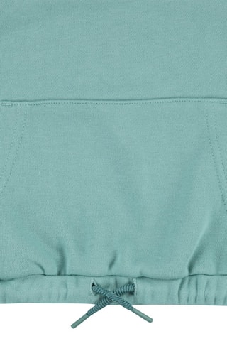 Felpa con cerniera in cotone bio - Verde