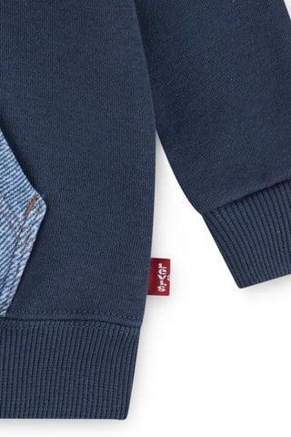 Felpa con cappuccio - Bianco e blu