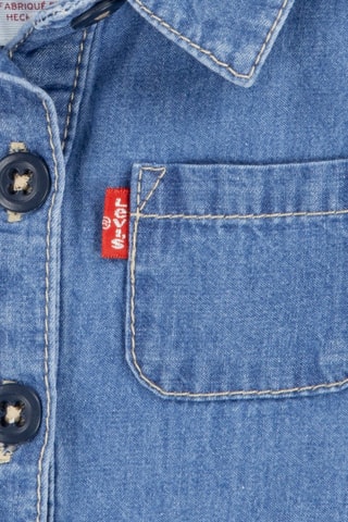 Abito a camicia e slip in jeans - Blu