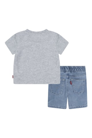 T-shirt e shorts in jeans - Grigio