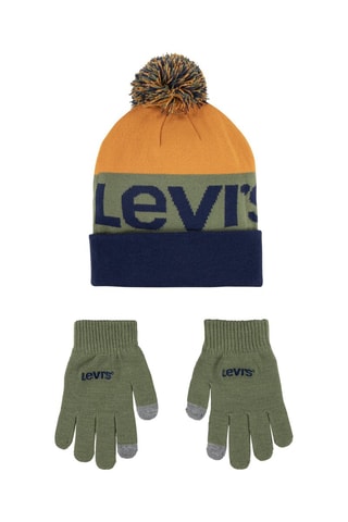 Berretto e guanti - Navy - Verde