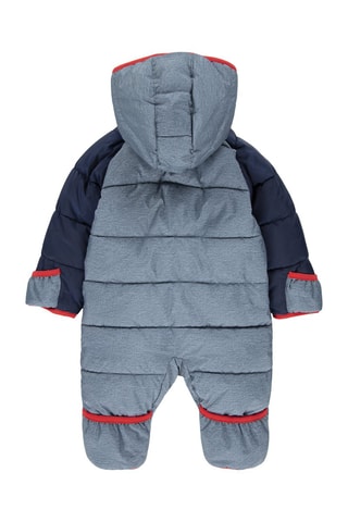 Tuta piumino con cappuccio - Navy - Grigio