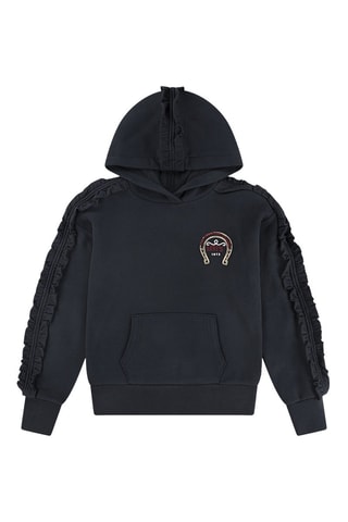 Felpa con cappuccio - Nero e rosso