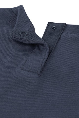 Felpa - Bianco, blu e grigio