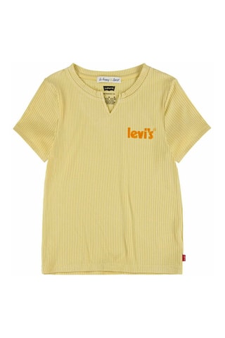 T-shirt a costine - Giallo