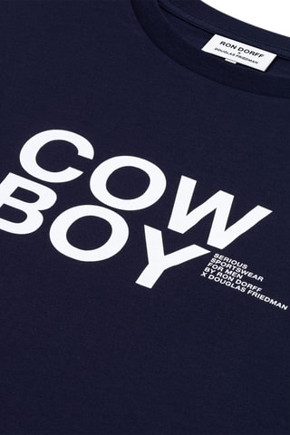 Camiseta de algodón orgánico Collab - Azul marino
