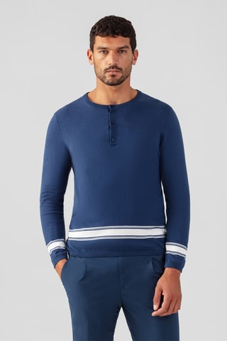 Sweat en lin - Bleu