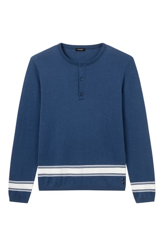 Sweat en lin - Bleu