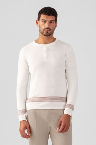 Sweat en lin - Blanc
