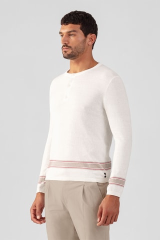 Sweat en lin - Blanc