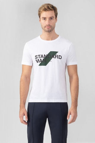 Camiseta de algodón orgánico SS25 - Blanco y verde