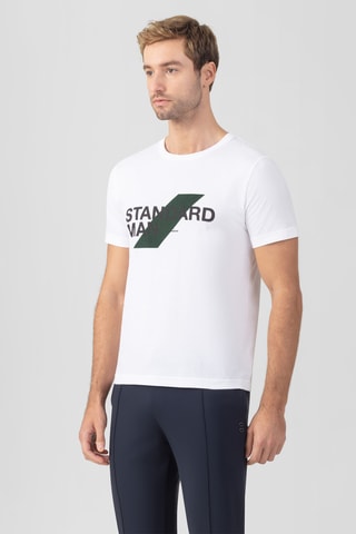 Camiseta de algodón orgánico SS25 - Blanco y verde