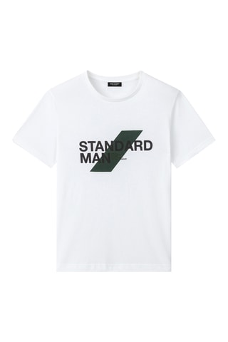 Camiseta de algodón orgánico SS25 - Blanco y verde