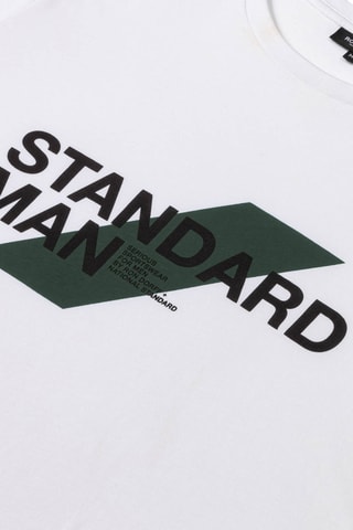 Camiseta de algodón orgánico SS25 - Blanco y verde