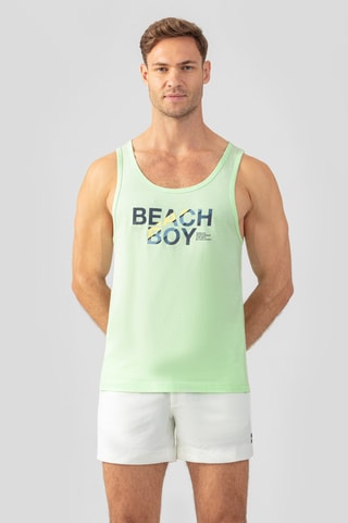 Camiseta de tirantes de algodón orgánico SS25 - Verde
