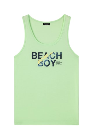 Camiseta de tirantes de algodón orgánico SS25 - Verde