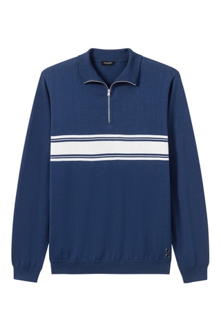 Polo de seda SS24 - Azul