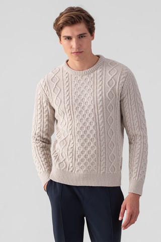 Pull en laine et cachemire - Beige