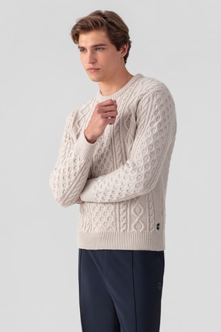 Pull en laine et cachemire - Beige