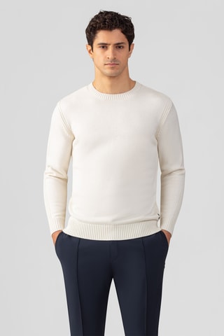 Pull en laine Carry Over - Blanc