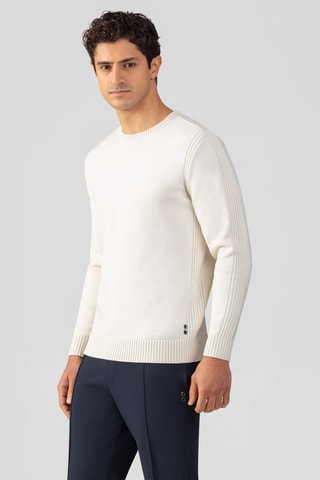 Pull en laine Carry Over - Blanc