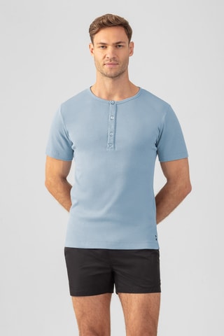 Camiseta de algodón orgánico Collab - Azul