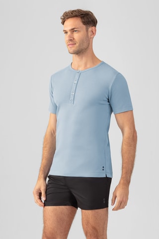 Camiseta de algodón orgánico Collab - Azul