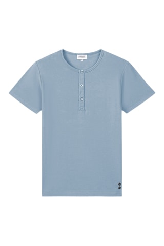 Camiseta de algodón orgánico Collab - Azul