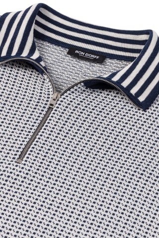 Polo de seda AW25 - Azul marino