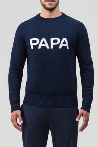 Pull en laine d’agneau - Bleu marine