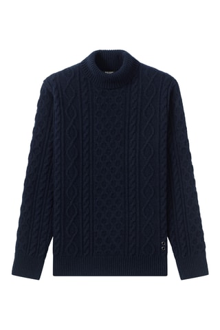Pull en laine et cachemire - Bleu marine