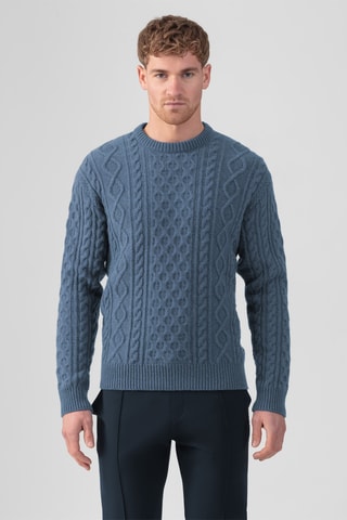 Pull en laine et cachemire - Bleu