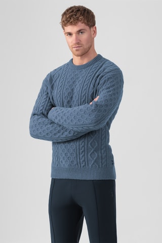 Pull en laine et cachemire - Bleu
