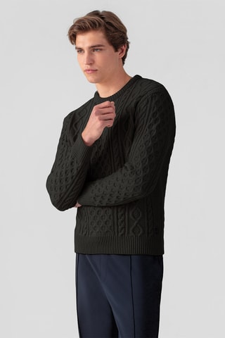 Pull en laine et cachemire - Vert foncé